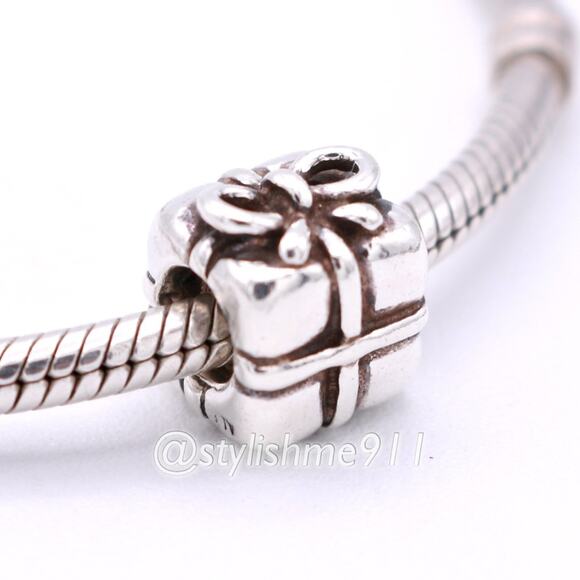 Authentic PANDORA Retired Present Charm - 790300 - Picture 3 of 9